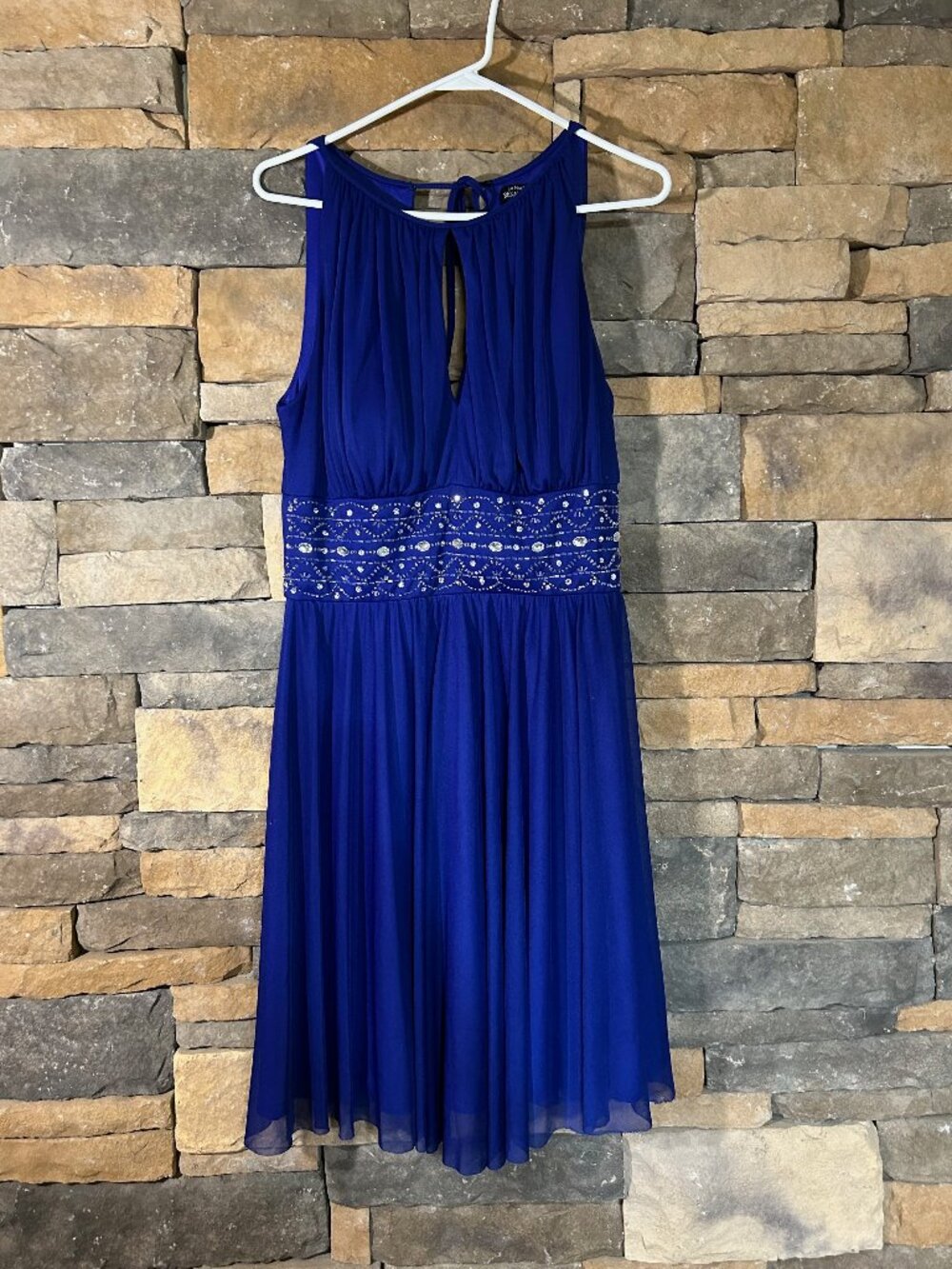 La Nouvelle Renaissance Cobalt Royal Blue Sleeveless Semi-Formal Dress